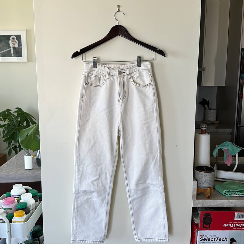 Korean white jeans